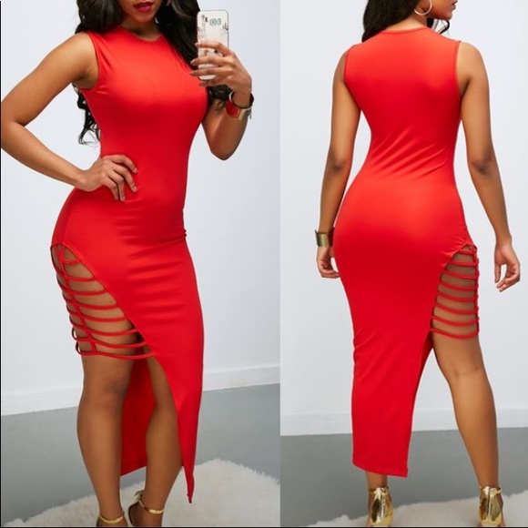 Navy Blue Body Con dress!! RED SOLD OUT!! - Picture 4 of 5